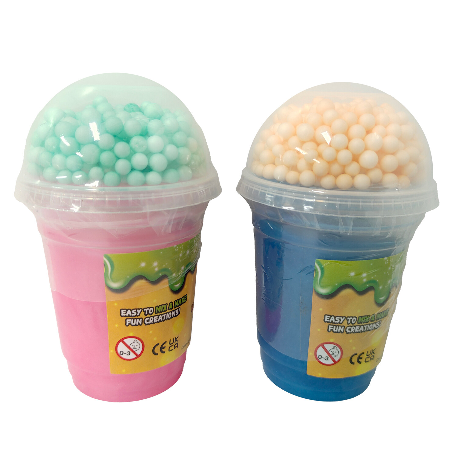 Macaron Foam Balls Slime - Blue or Pink Image 2