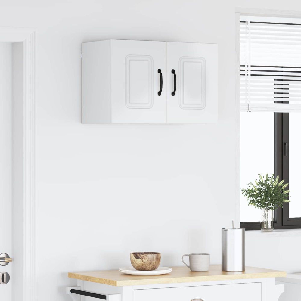 vidaXL Kalmar Single Door White Wall Mounted Kitchen Cabinet Set of 2 Image 9