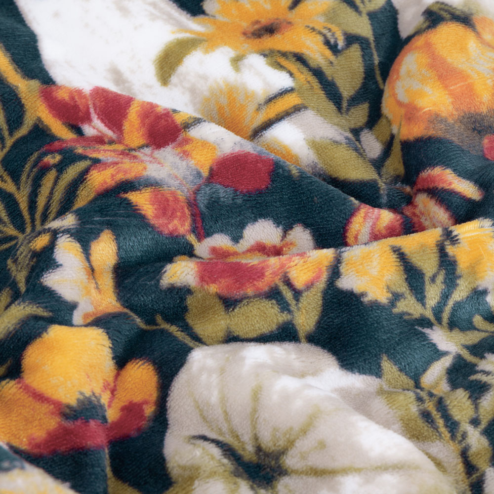 Furn Botanical Black Sherpa Fleece Throw 130 x 180cm Image 5