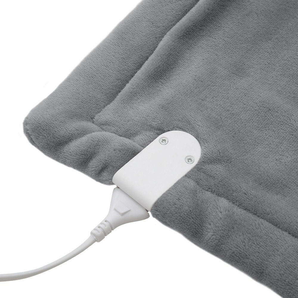 Living and Home Grey Double Sided Flannel Heating Throw Blanket Image 4