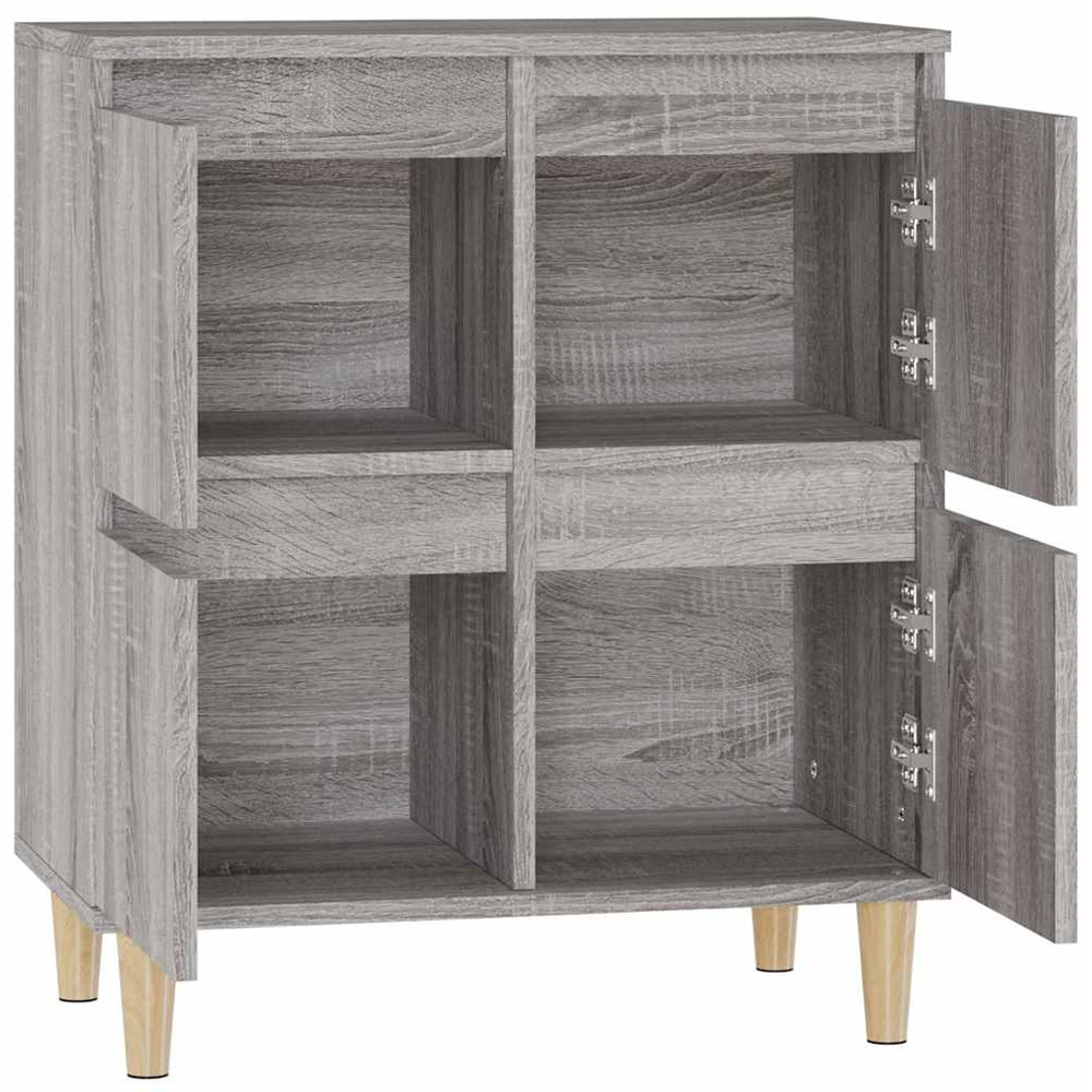 vidaXL 4 Door Grey Sonoma Wooden Sideboard Image 6