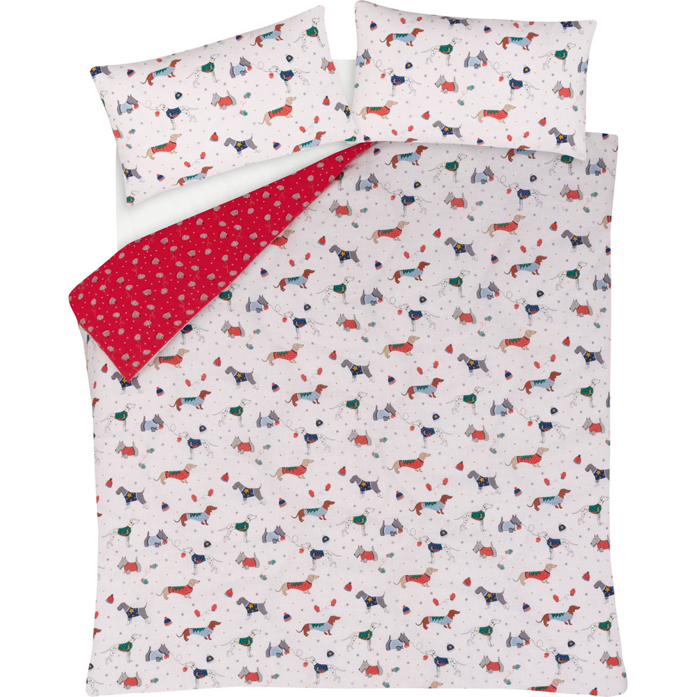 Smart Living Double Christmas Jumper Dogs Duvet Set Image 6