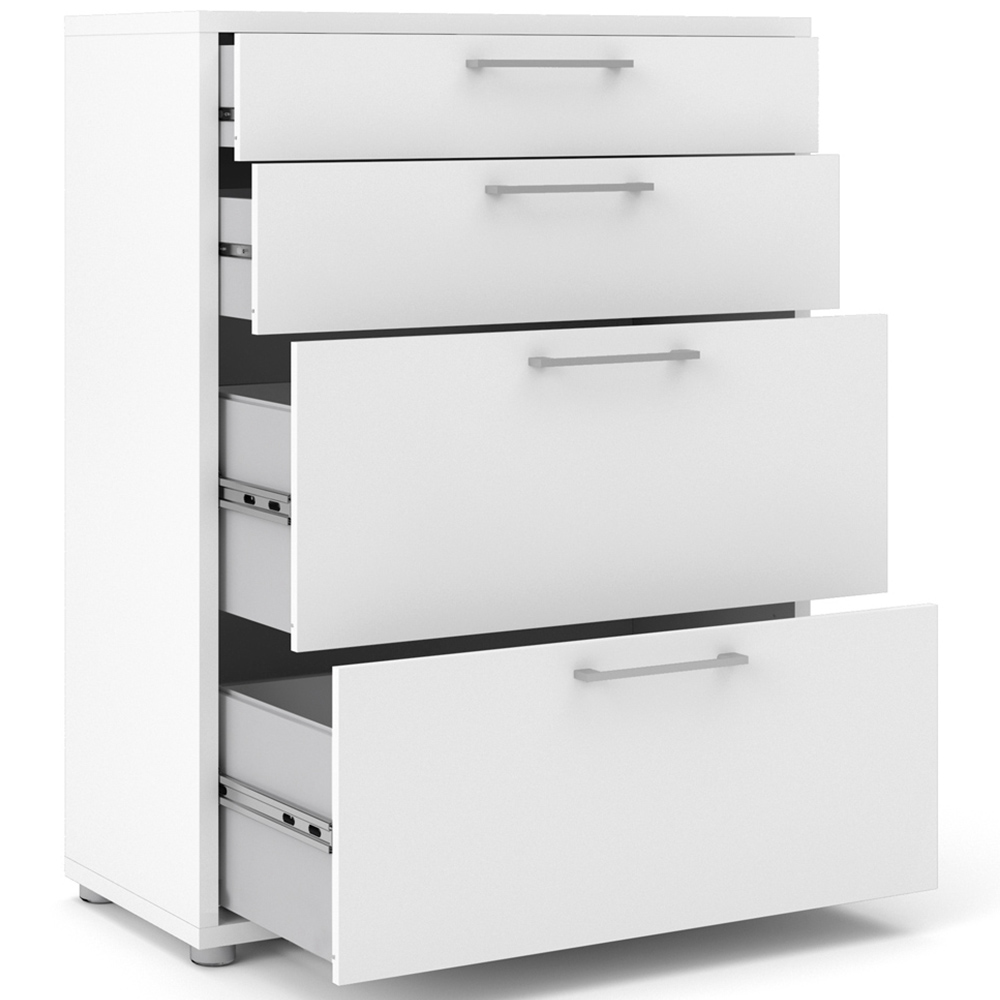 Florence 4 Drawer White Office Storage Image 5
