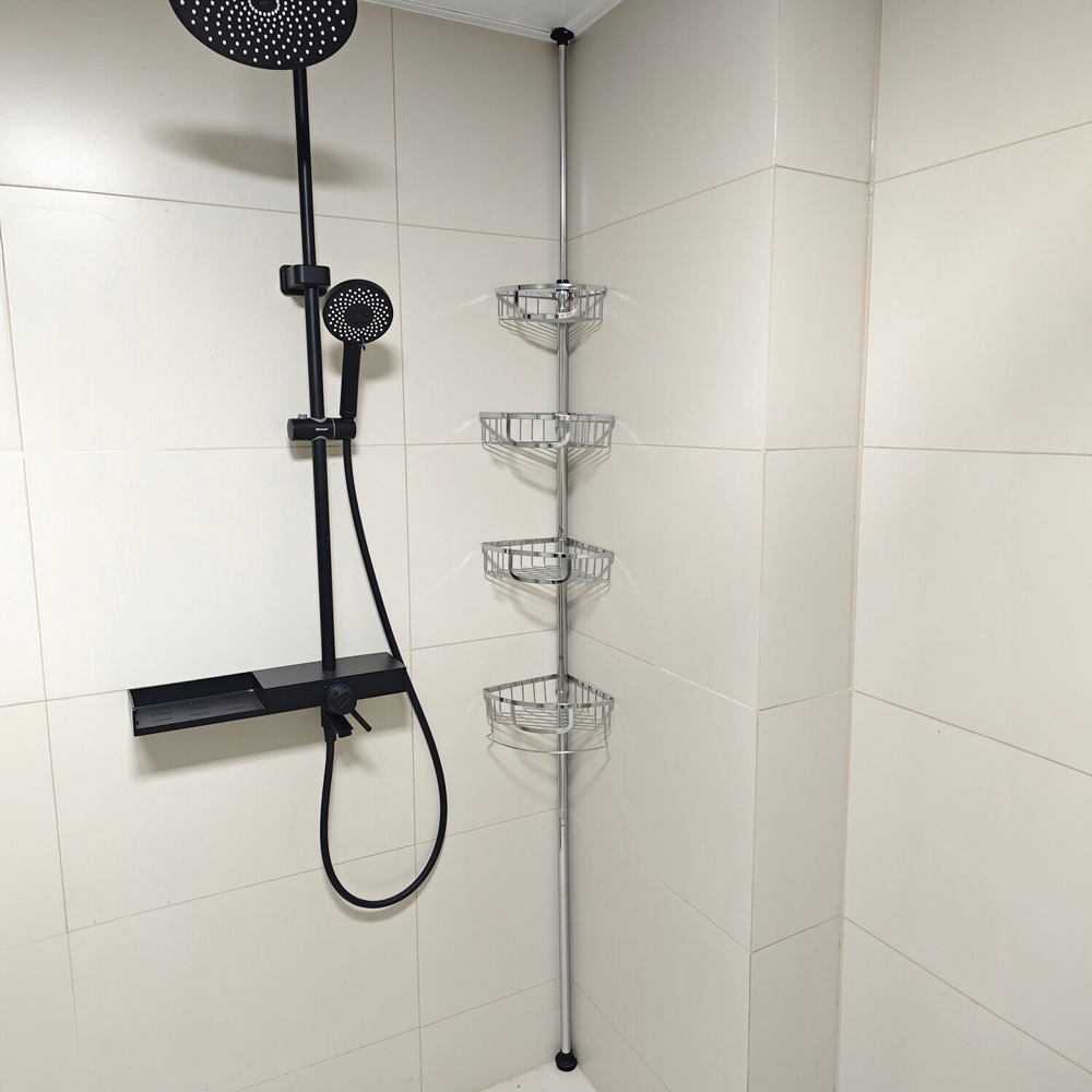 4 Tier Bathroom Organiser Silver Image 2