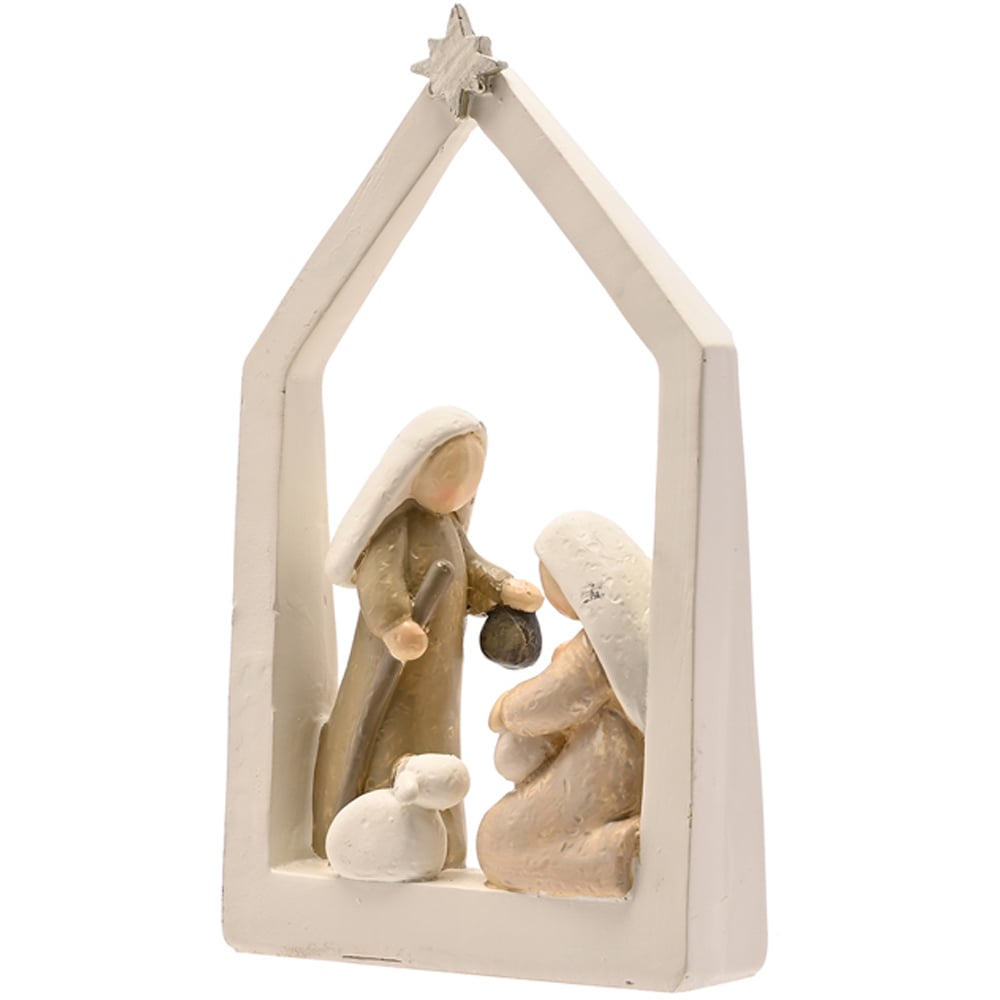 The Seasonal Gift Co. Shepherd with Sheep Nativity Scene Christmas Decoration Image 2