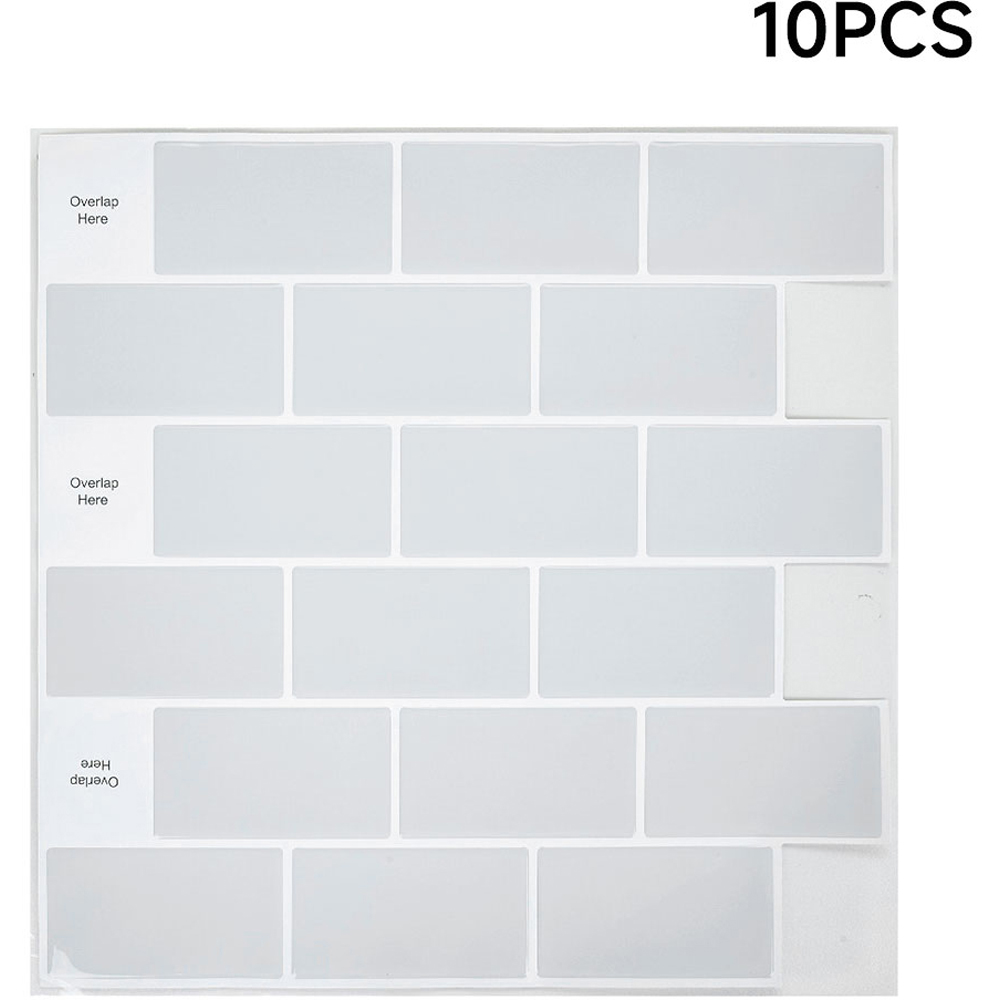 Living and Home Lattice Grey Peel and Stick Wallpaper Tile 10 Pack Image 2