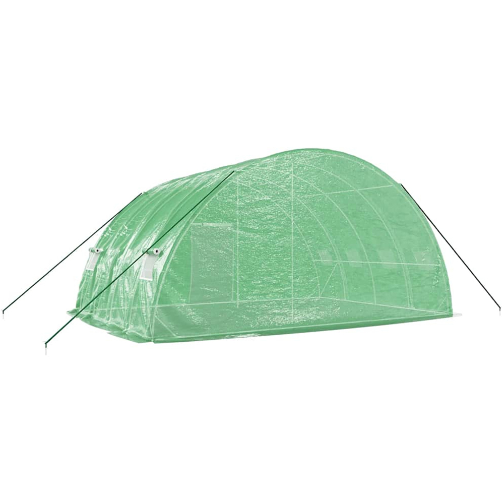 vidaXL Green Polyethylene Galvanised Steel Frame 19.6 x 13.1ft Greenhouse Image 5