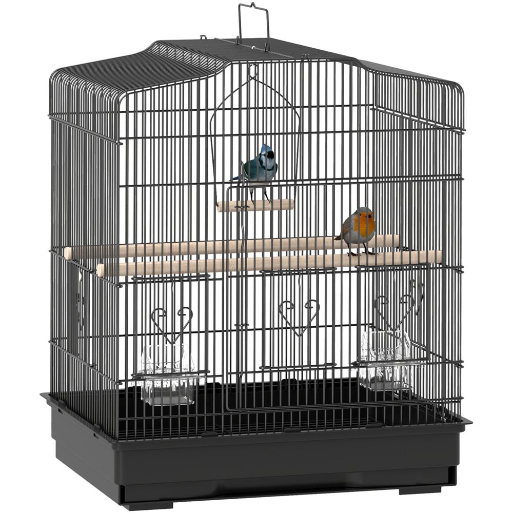 PawHut 59cm Black Large Bird Cage Image 1