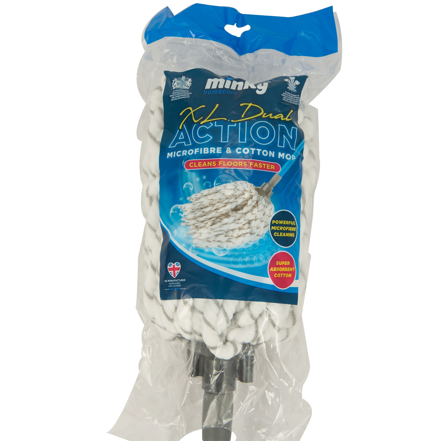 Dual Action Microfibre Mop XL - Blue Image 1