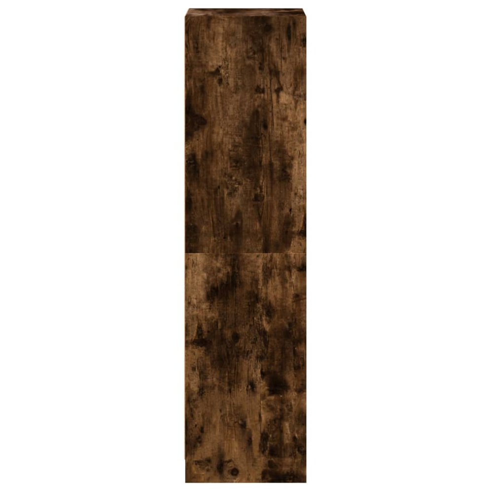 vidaXL 2 Glass Door Smoked Oak Highboard Image 6