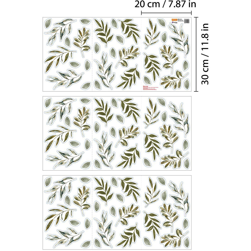 Walplus Green Leaves Flower Theme Wall Stickers Image 5