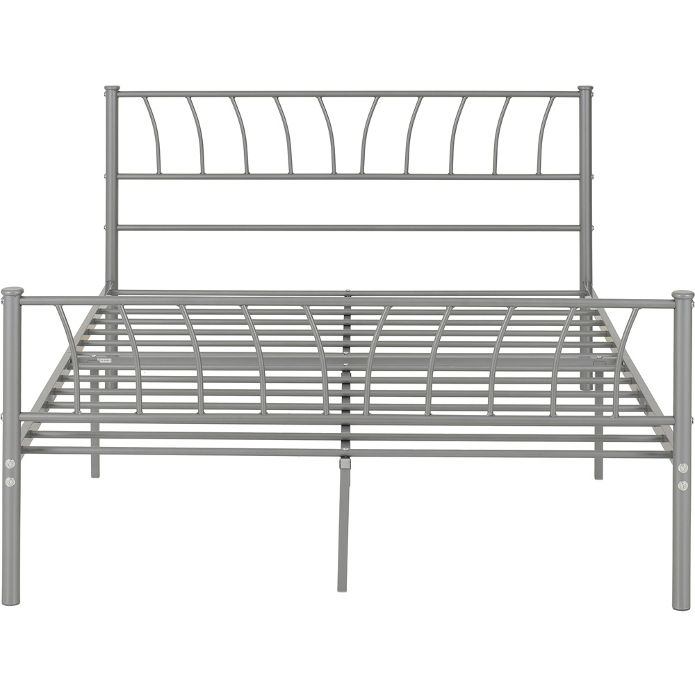 Seconique Harlow Double Silver Bed Frame Image 4