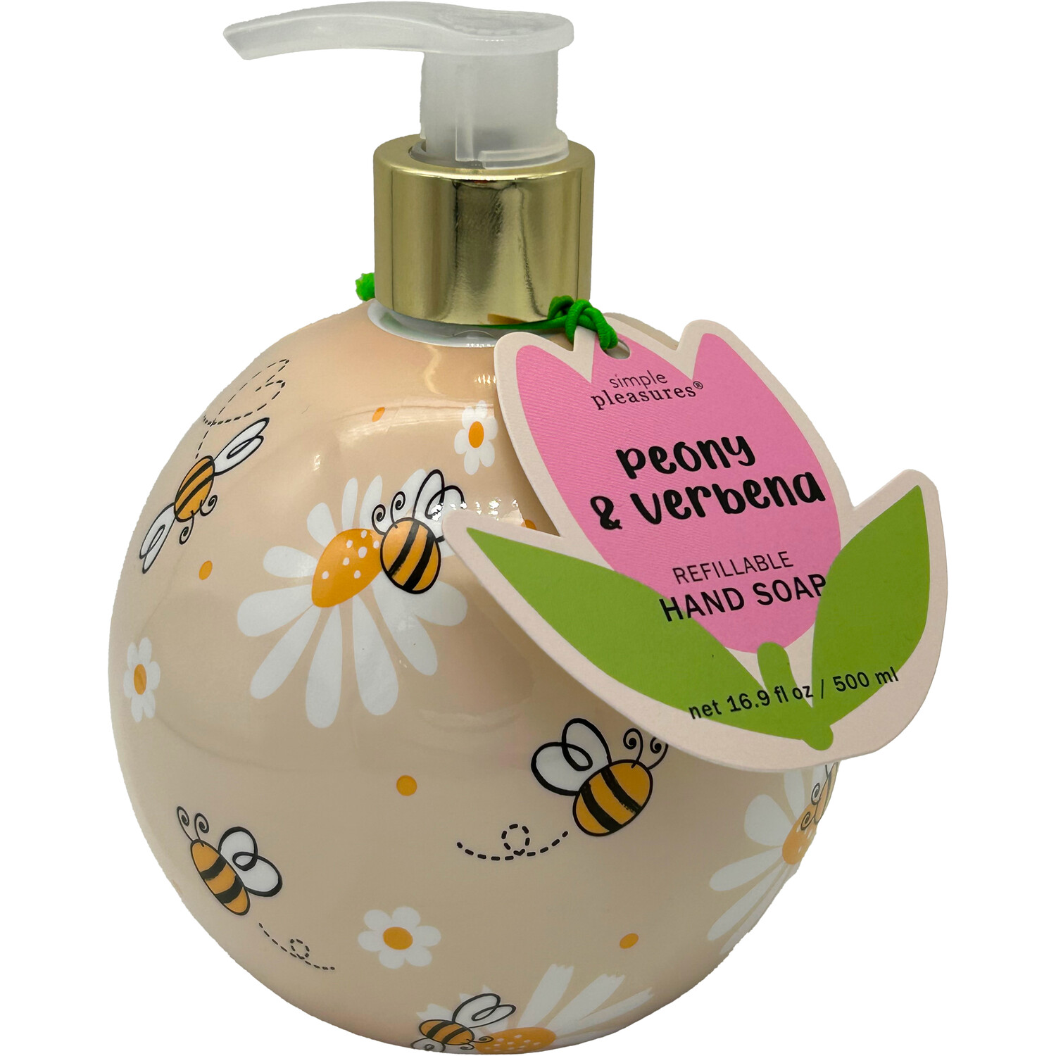 Flower and Bee Round Hand Soap 500ml Image 2