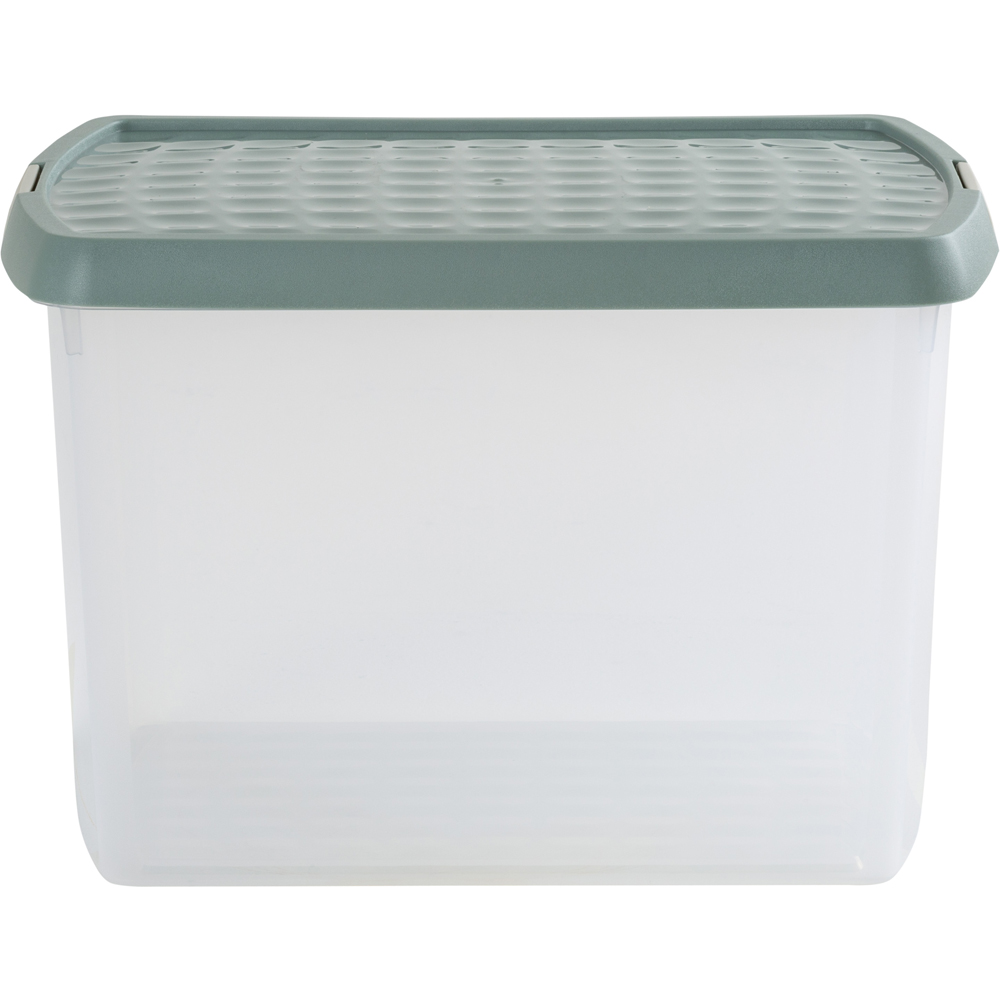 Wham Clip 21L Clear Green Milieu and Stone Rectangular Storage Box with Lid 3 Pack Image 3