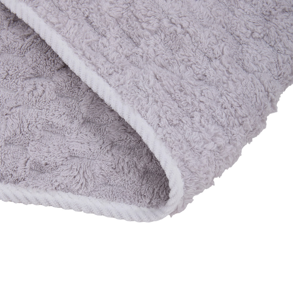 Living and Home Soft Coral Fleece Multicolour Waffle Texture Bath Towel Set of 4 Image 6