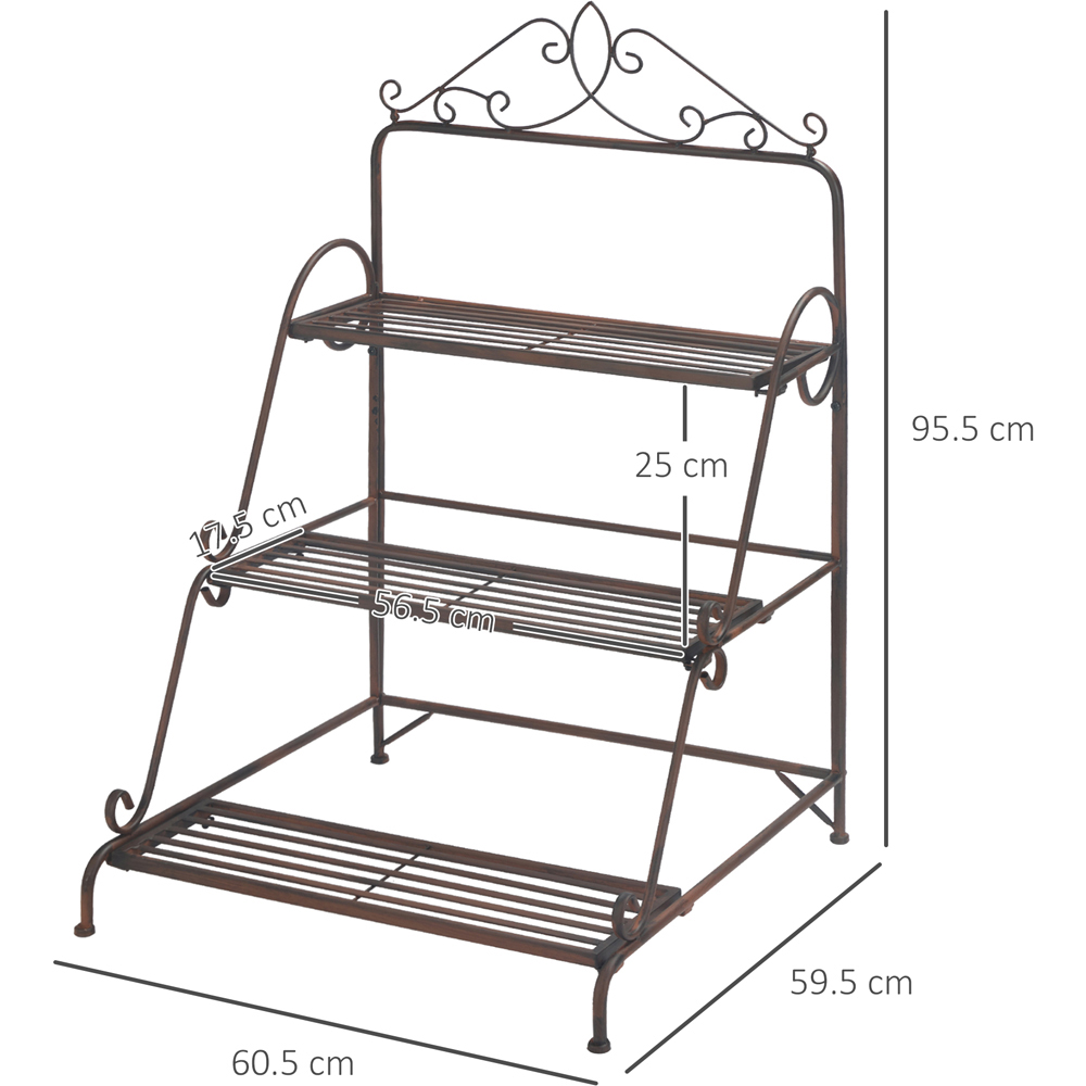 Outsunny 3tier Stair Style Plant Stand Image 7