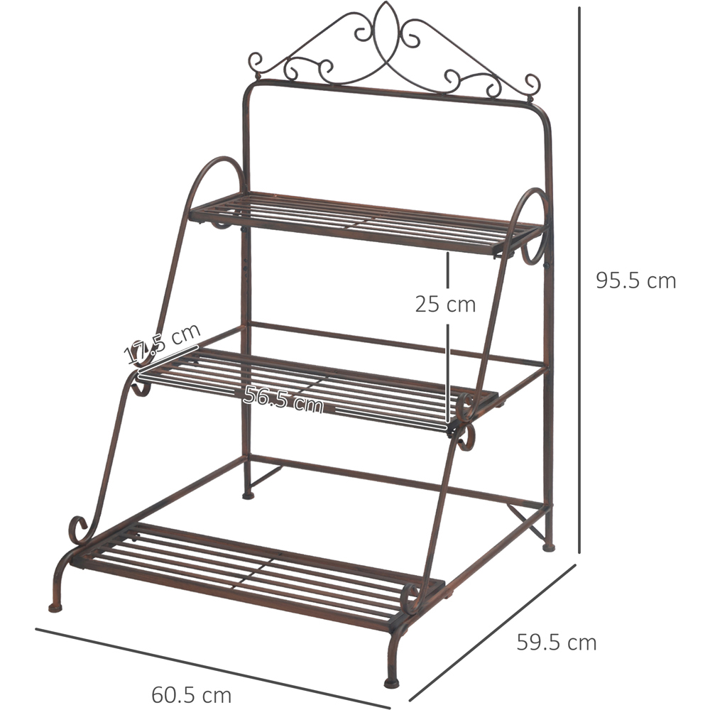 Outsunny 3 Tier Stair Style Plant Stand Image 7
