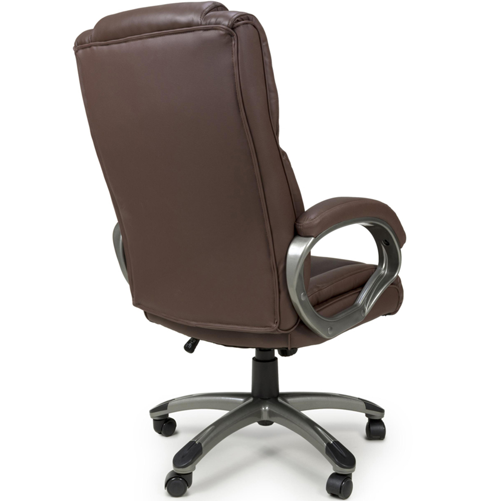 Portland Regent Brown Executive Leather-Faced Office Chair Image 6