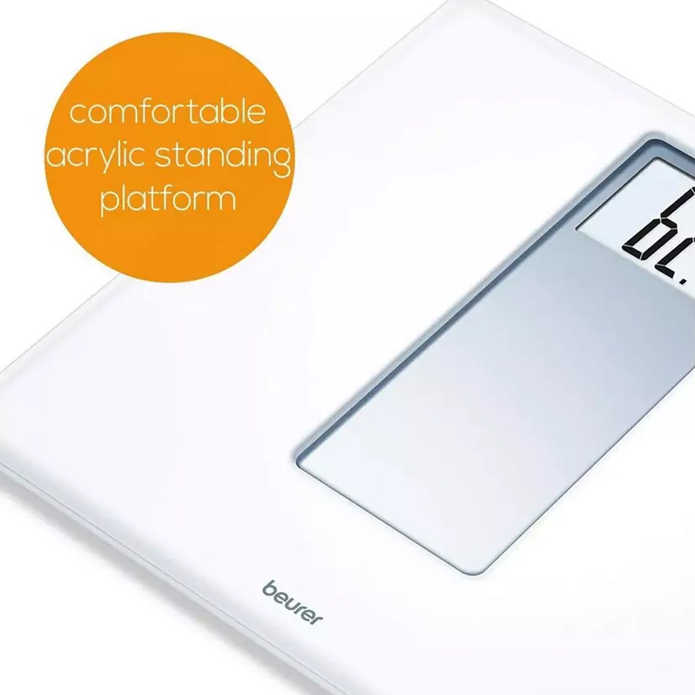 Beurer Classic Extra Large White Digital Bathroom Scale Image 3