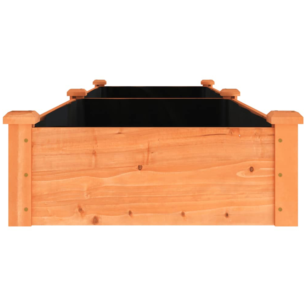 vidaXL Brown Fir Wood Raised Garden Bed 25 x 60 x 240cm Image 3
