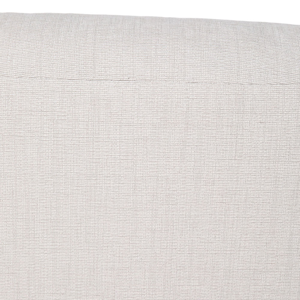 Living and Home Beige White Chenille Push Back Recliner Armchair with Footrest Image 5