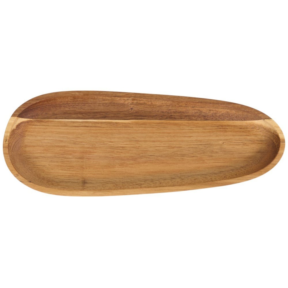 Acacia Wood Serving Platter Natural Long Image 1