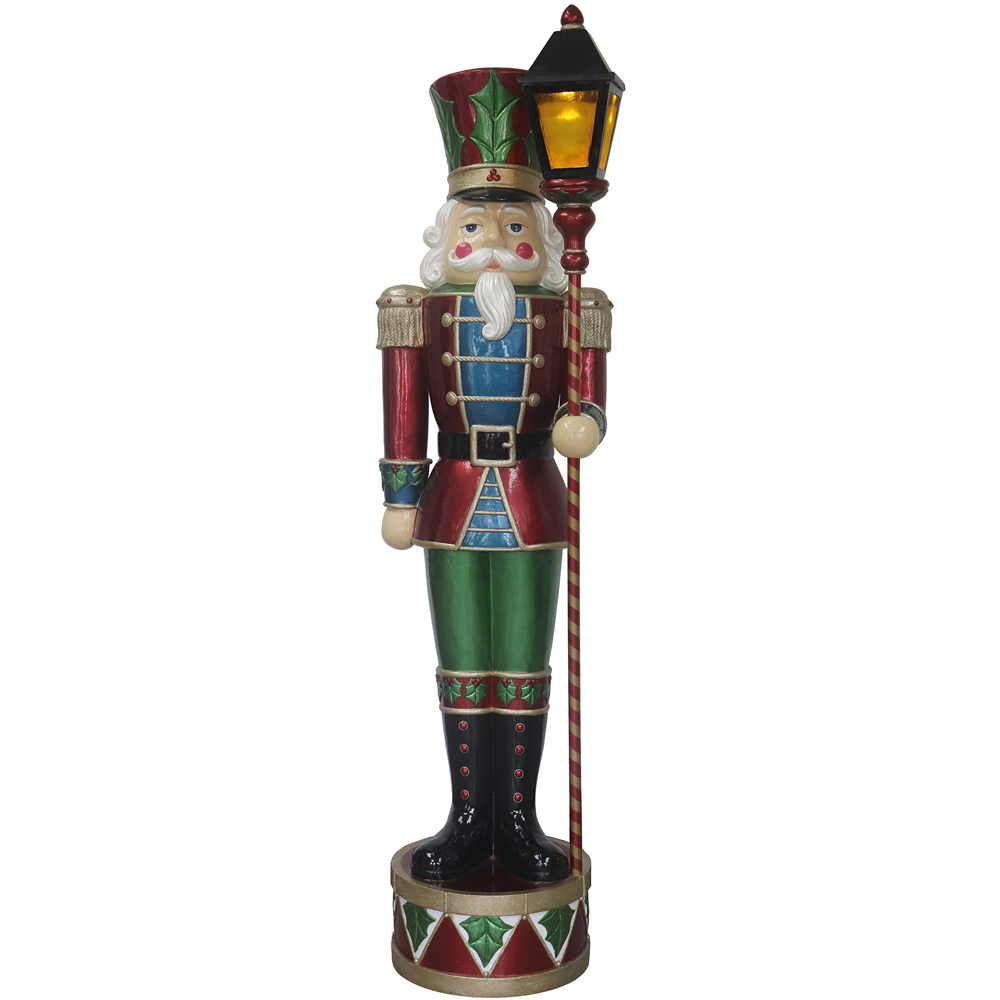 The Christmas Centre Traditional Holly LED Nutcracker with Lantern 180cm Image 5
