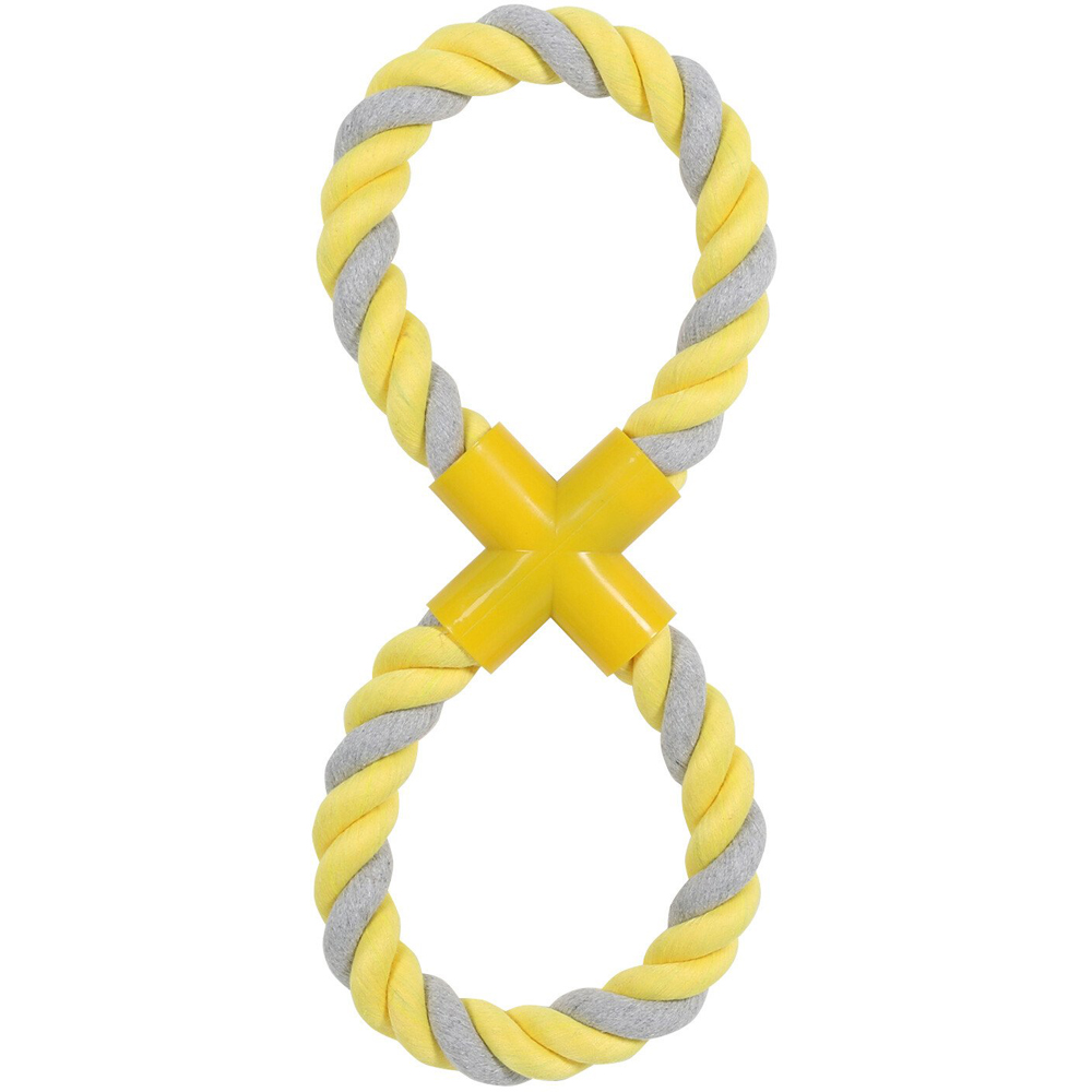 Single 8 Shape Rope Tug Dog Toy in Assorted styles Image 2