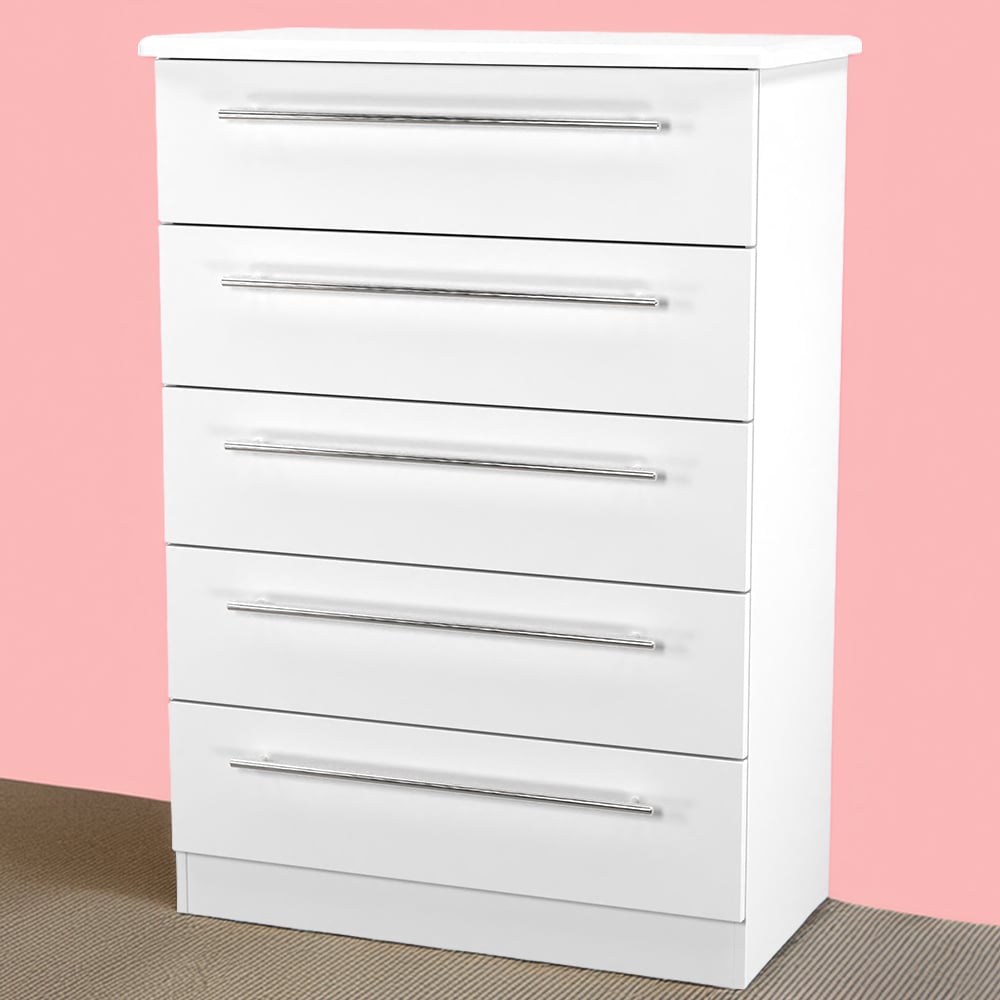 Crowndale Sherwood 5 Drawer Porcelain Matt Chest of Drawers Image 1