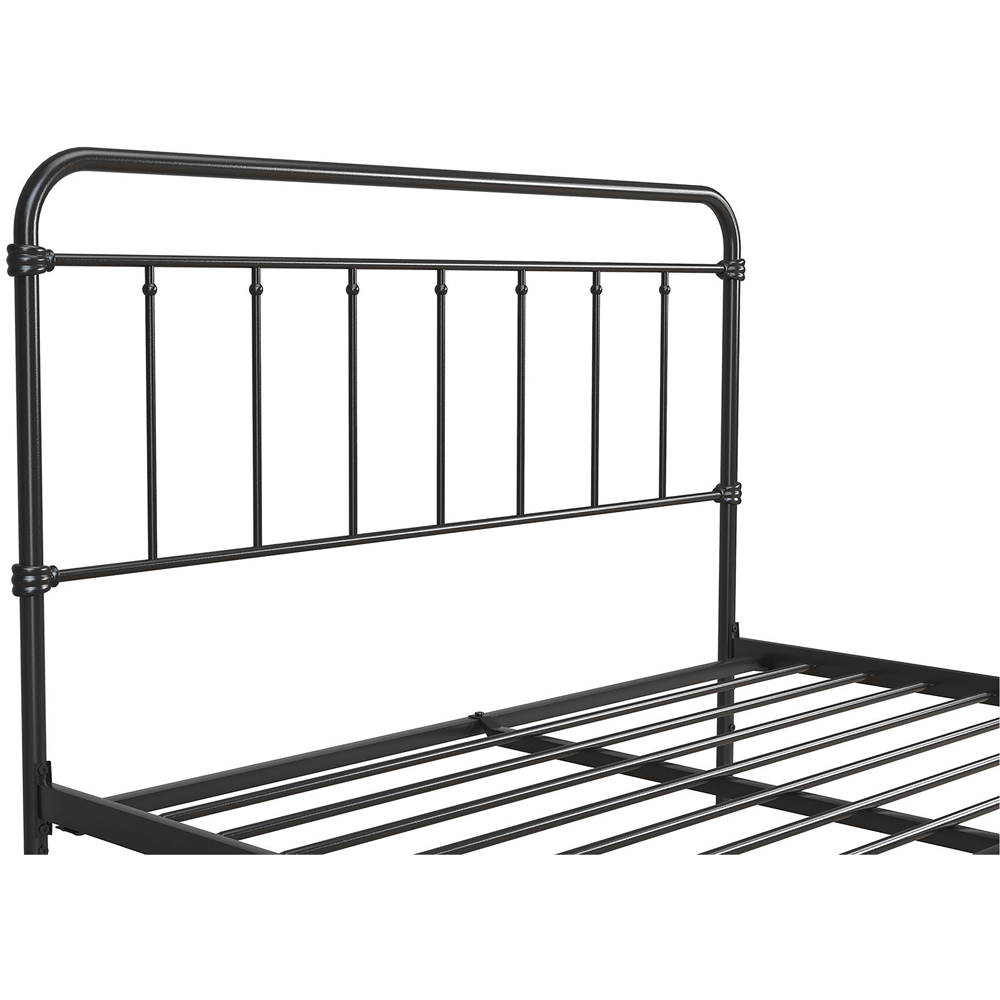 Dorel Wallace Double Black Metal Bed Frame with Headboard Image 5
