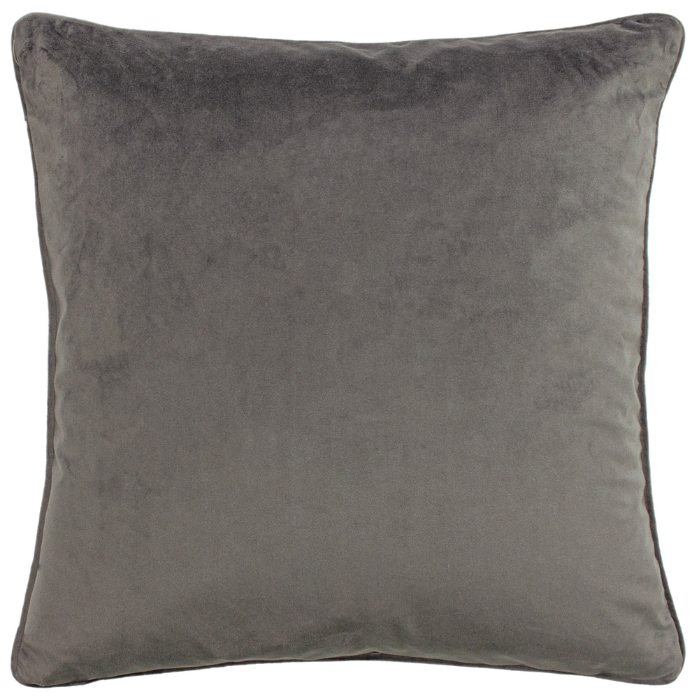 Paoletti Avenue Grey Velvet Jacquard Cushion Image 3