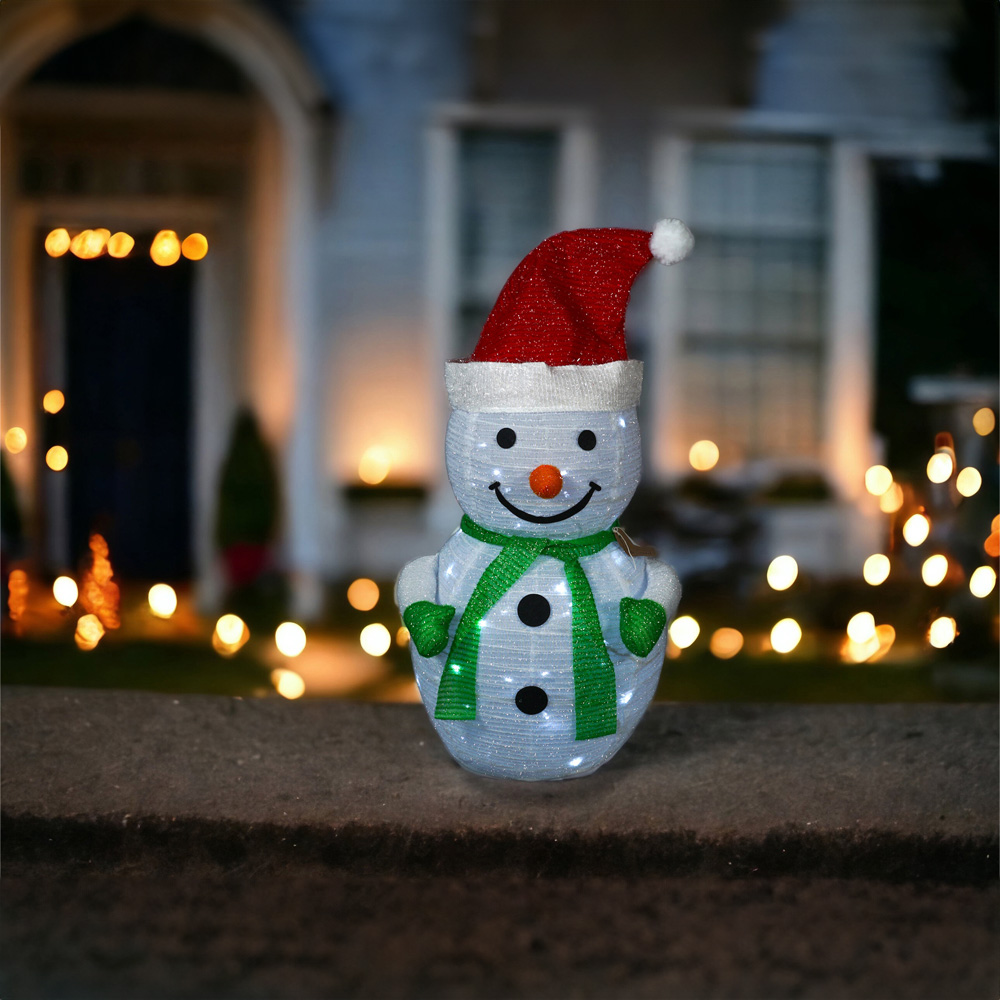 St Helens LED Multicolour Light Up Snowman 70cm Image 1