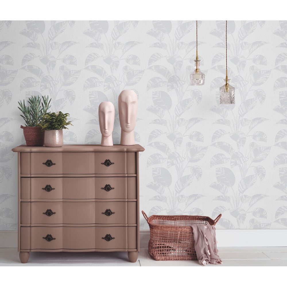 Erismann Largo Leaf Grey Wallpaper Image 3