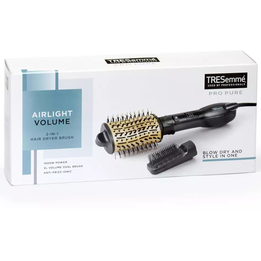 TRESemme 2-in-1 Ionic Tourmaline Ceramic Barrel Hair Dryer Brush with Attachments 1000W Image 6