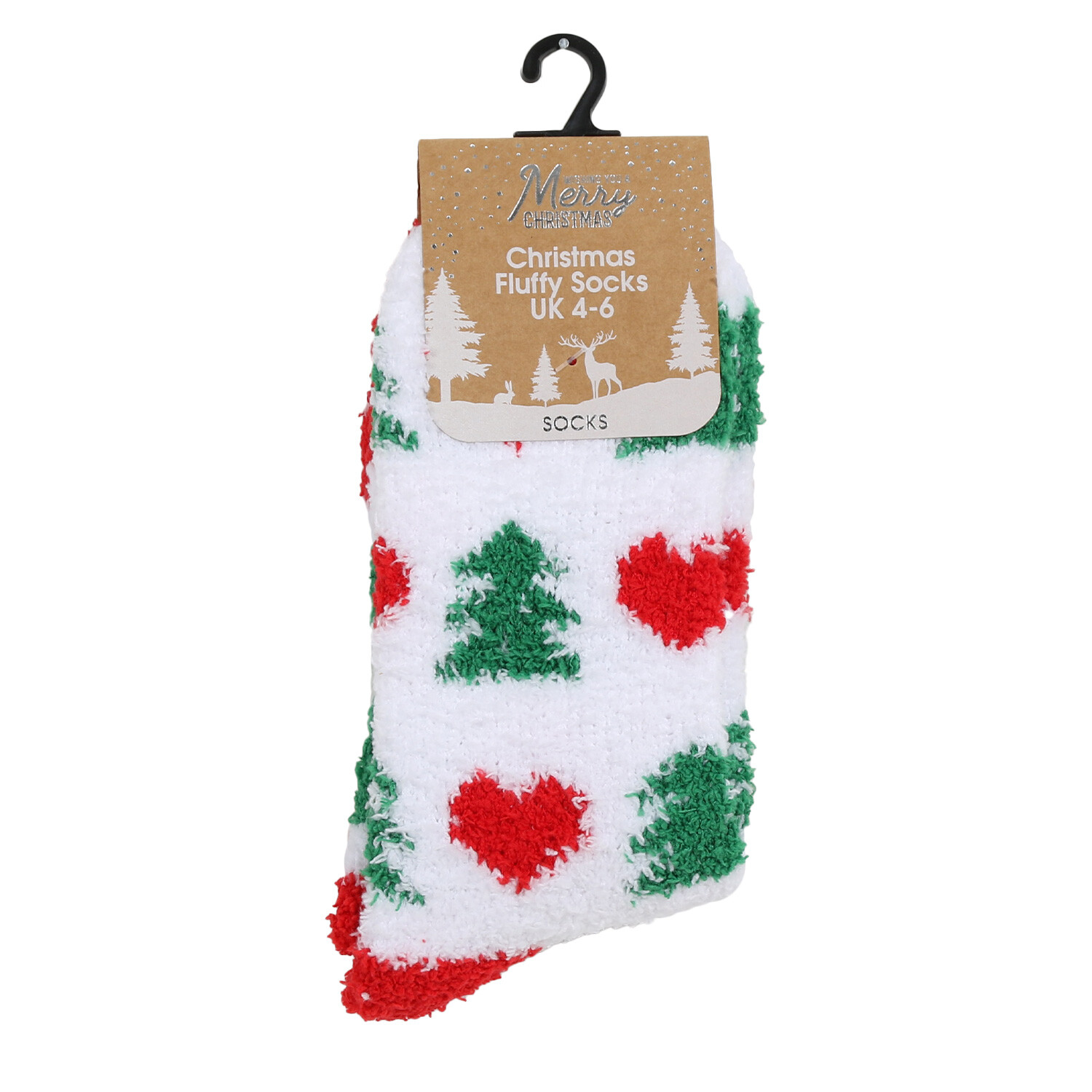 Ladies Christmas Fluffy Socks Image 3