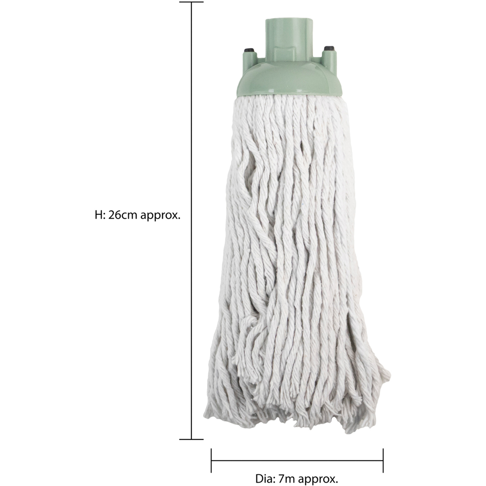 JVL Cleaning Green Replacement Cotton String Mop Head 5 Pack Image 6