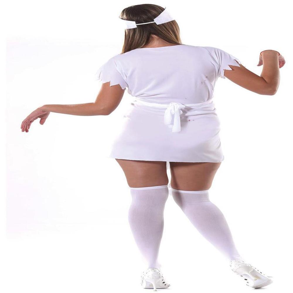 Fiestas Guirca Adult Zombie Nurse White and Red Costume Large Image 2