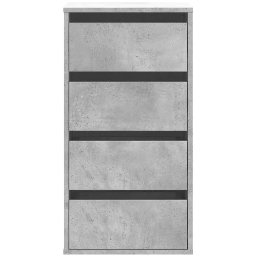 vidaXL 4 Drawer Concrete Grey Wooden Chest of Drawers Image 3