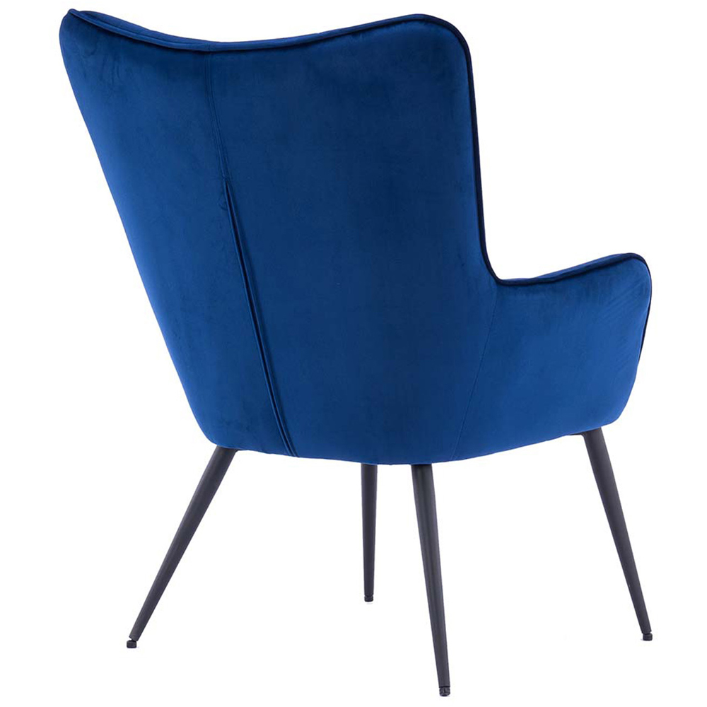 Furniture Online Vera Blue Velvet Modern Accent Chair Image 5