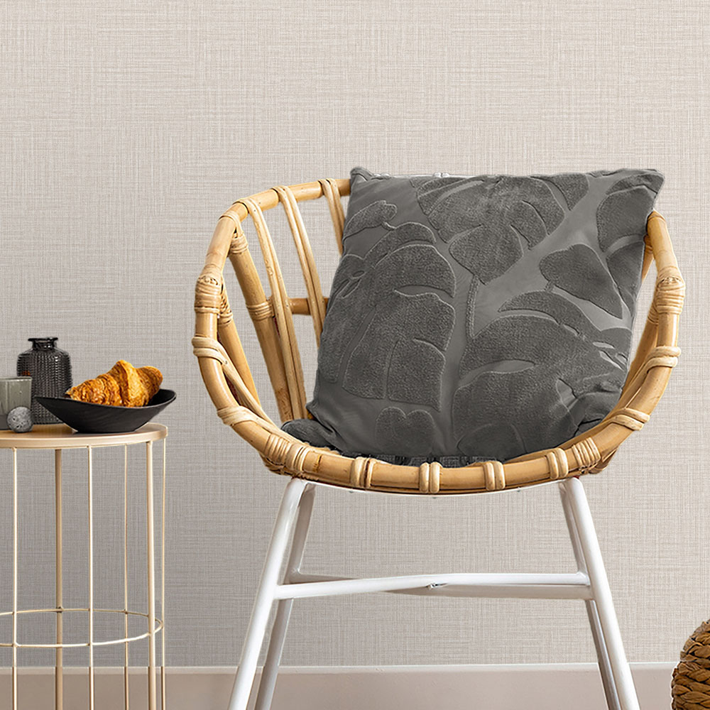 Belgravia Decor Zambaiti Parati Marrakech Small Weave Light Cream Wallpaper Image 2