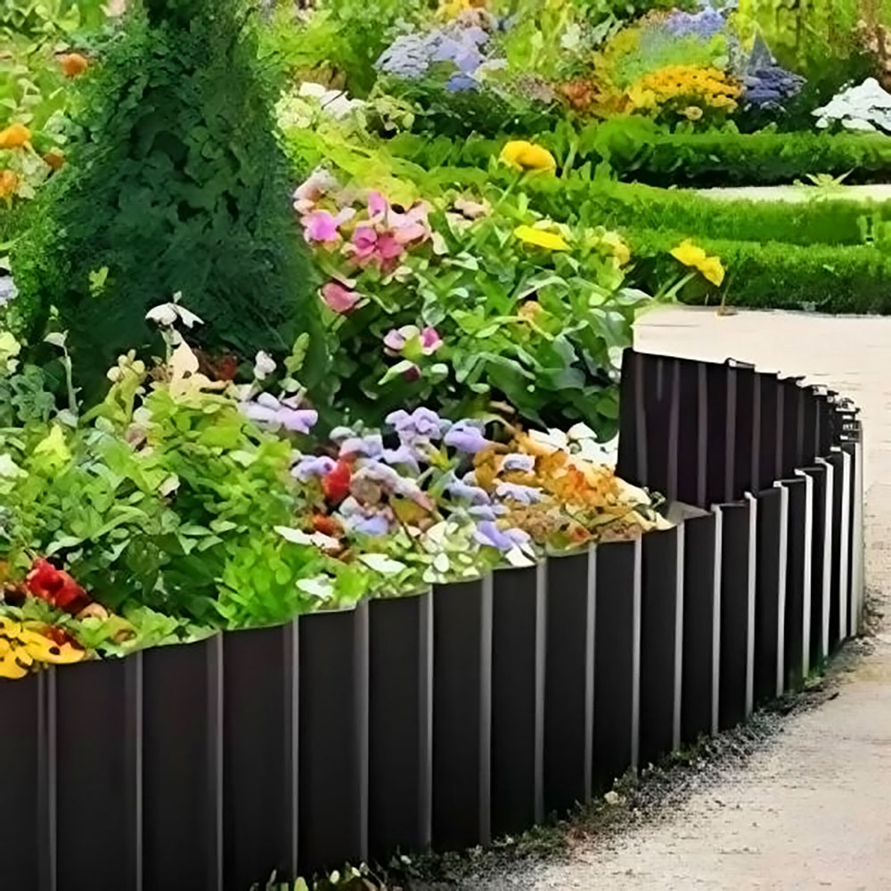 Living and Home Black Corrugated Metal Garden Edging 6m Image 7