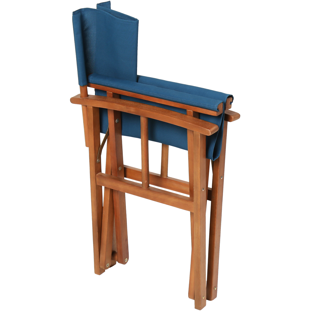Charles Bentley Eucalyptus Pair Director Chairs Teal Image 6