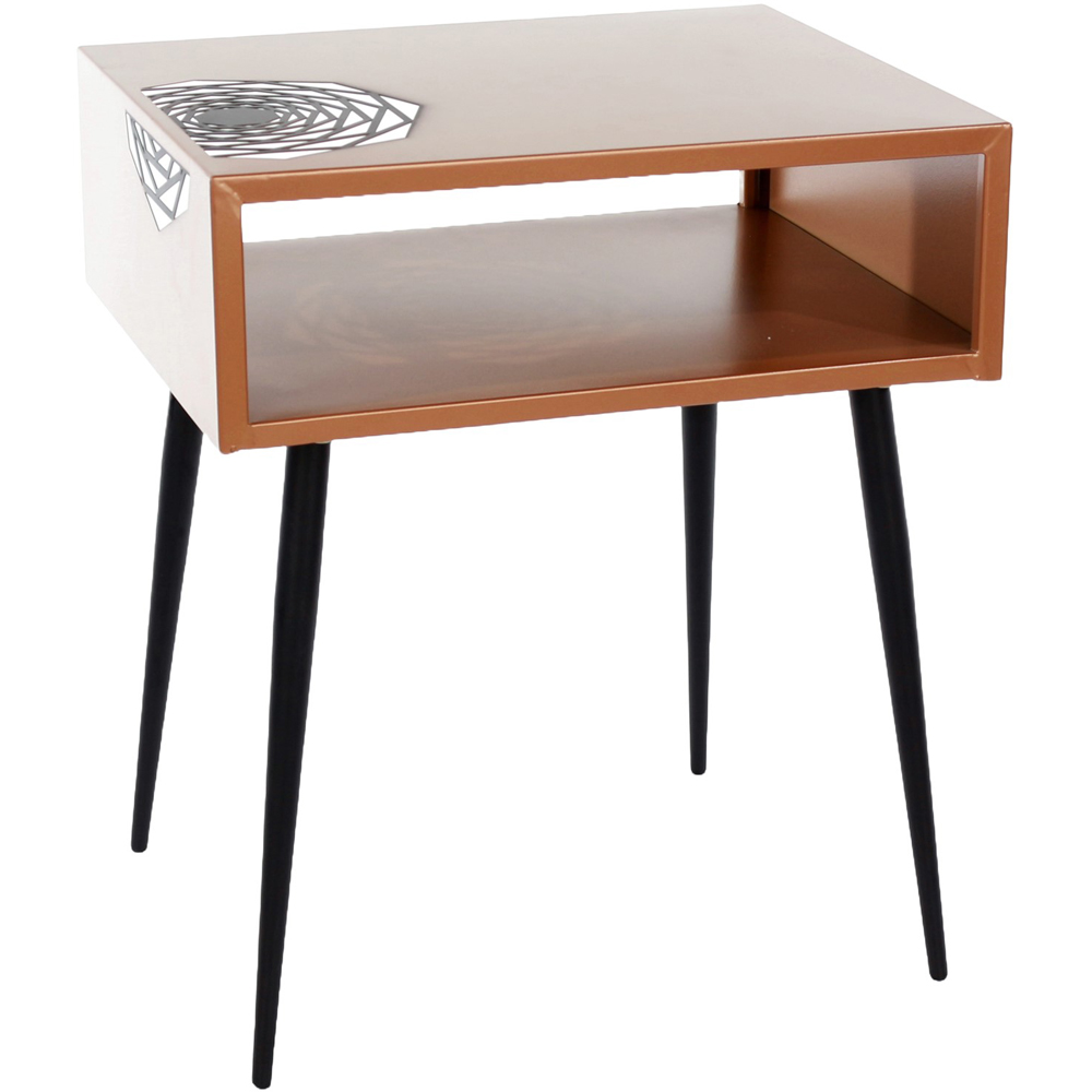 Core Products Galaxy Copper and Black Metal Bedside Table Image 2