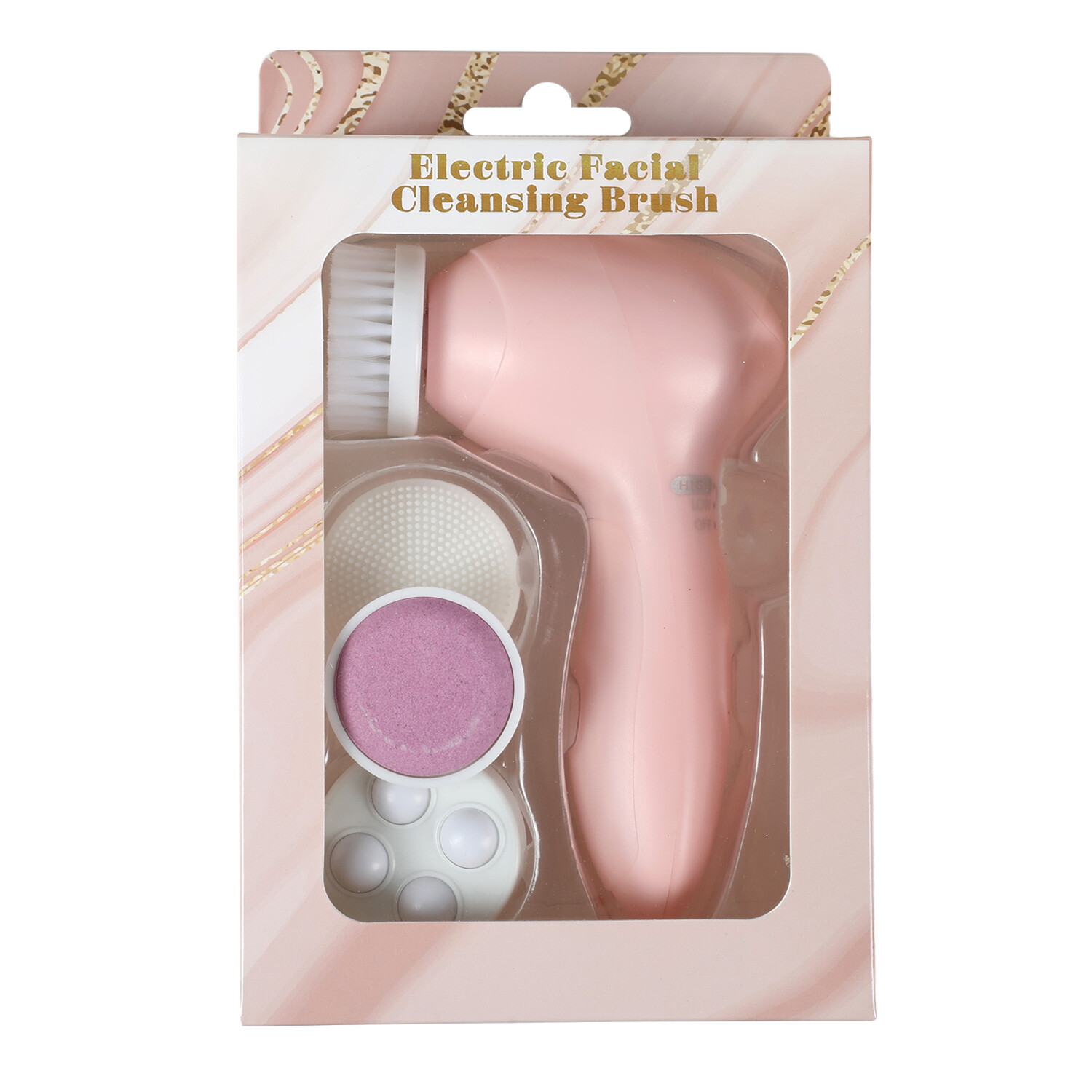 Electric Facial Cleansing Brush - Pink Image 1