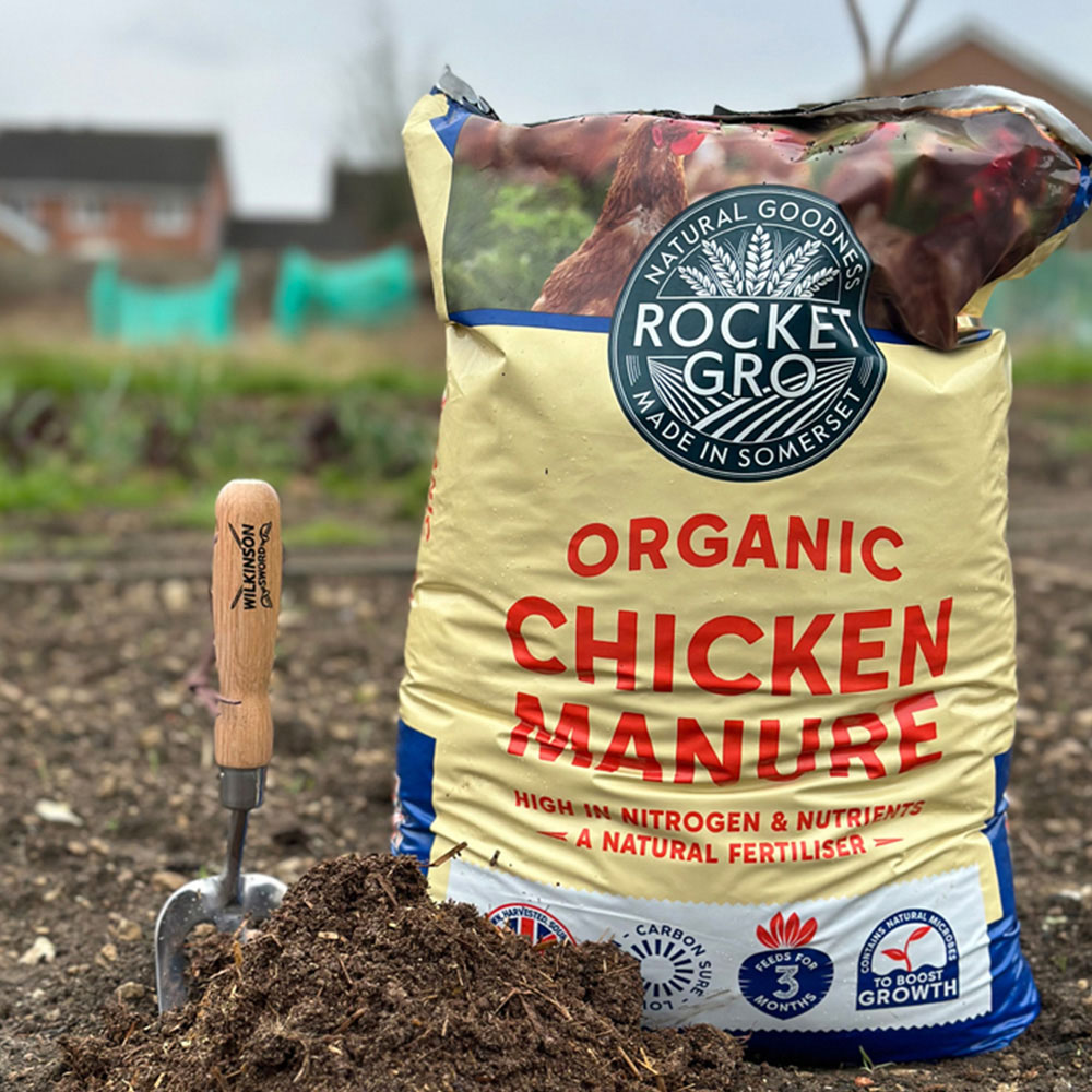 RocketGro Organic Chicken Manure Natural Fertiliser Bag 20L 2 Pack Image 2