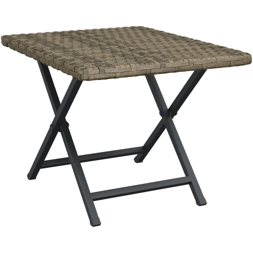 vidaXL Grey Polyrattan Foldable Garden Table Image 2