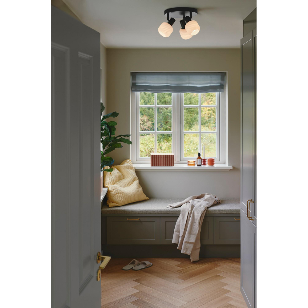 Nordlux Milford E14 3-Rondel Black Mini Ceiling Light Image 2