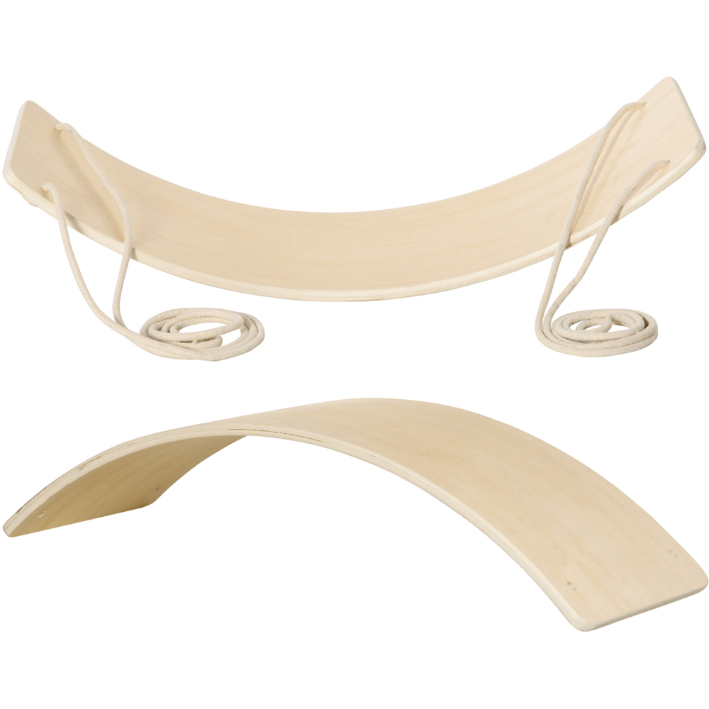 HOMCOM Multipurpose Wood Wobble Board Image 3