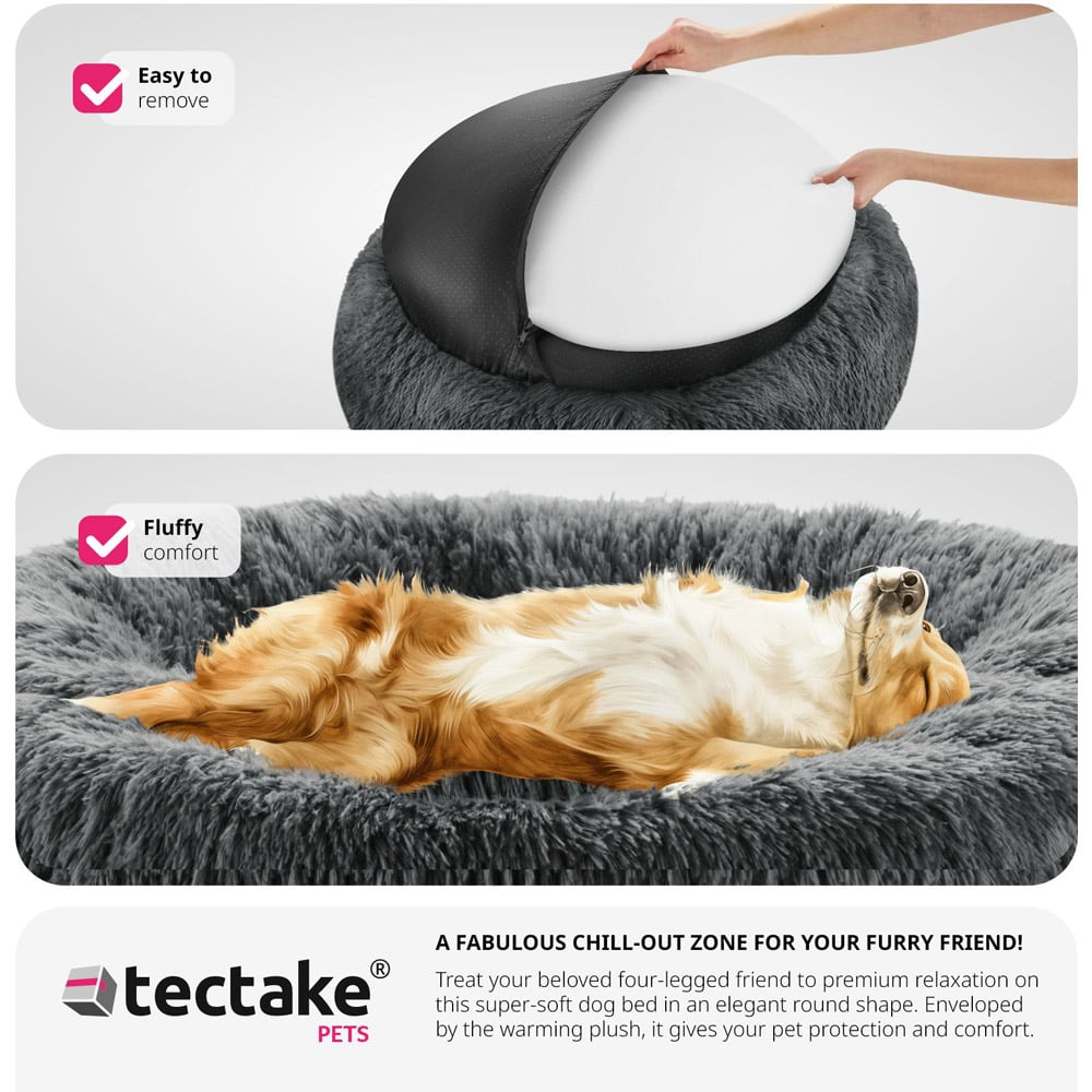 tectake Maja Grey Dog Bed 70 x 70cm Image 7