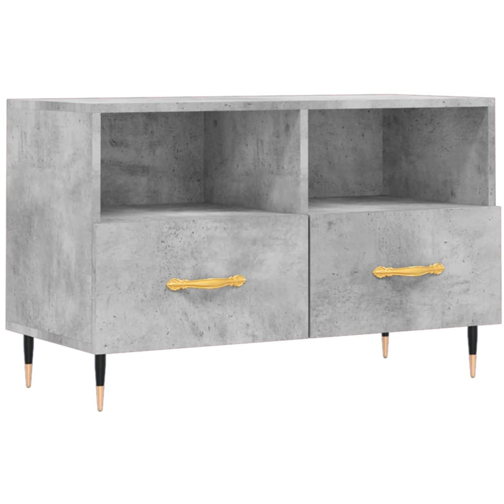 vidaXL 2 Door 2 Shelf Concrete Grey TV Cabinet Image 2